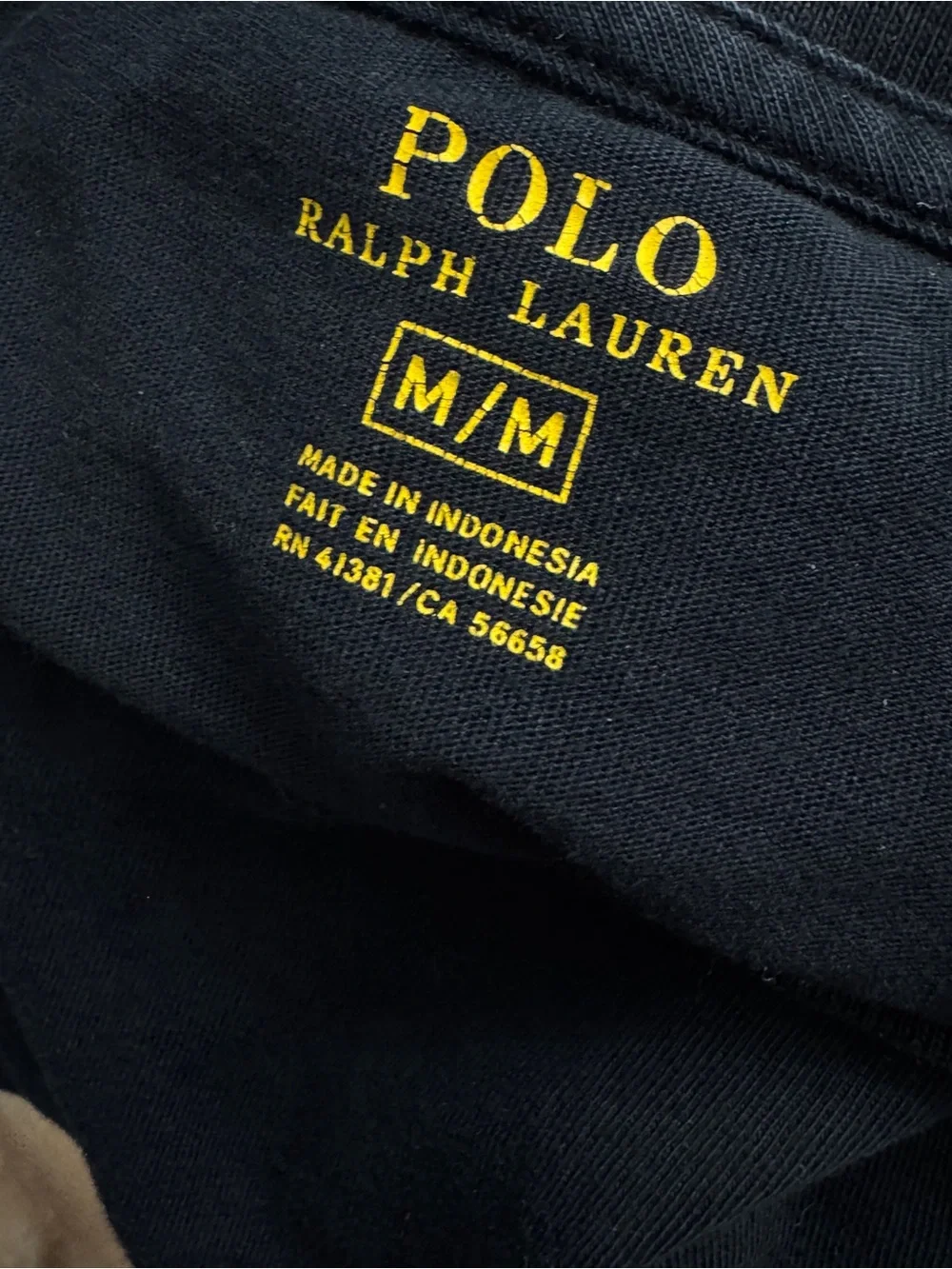 Polo Ralph Lauren Black V Neck Men’s Tee Shirt Size Medium